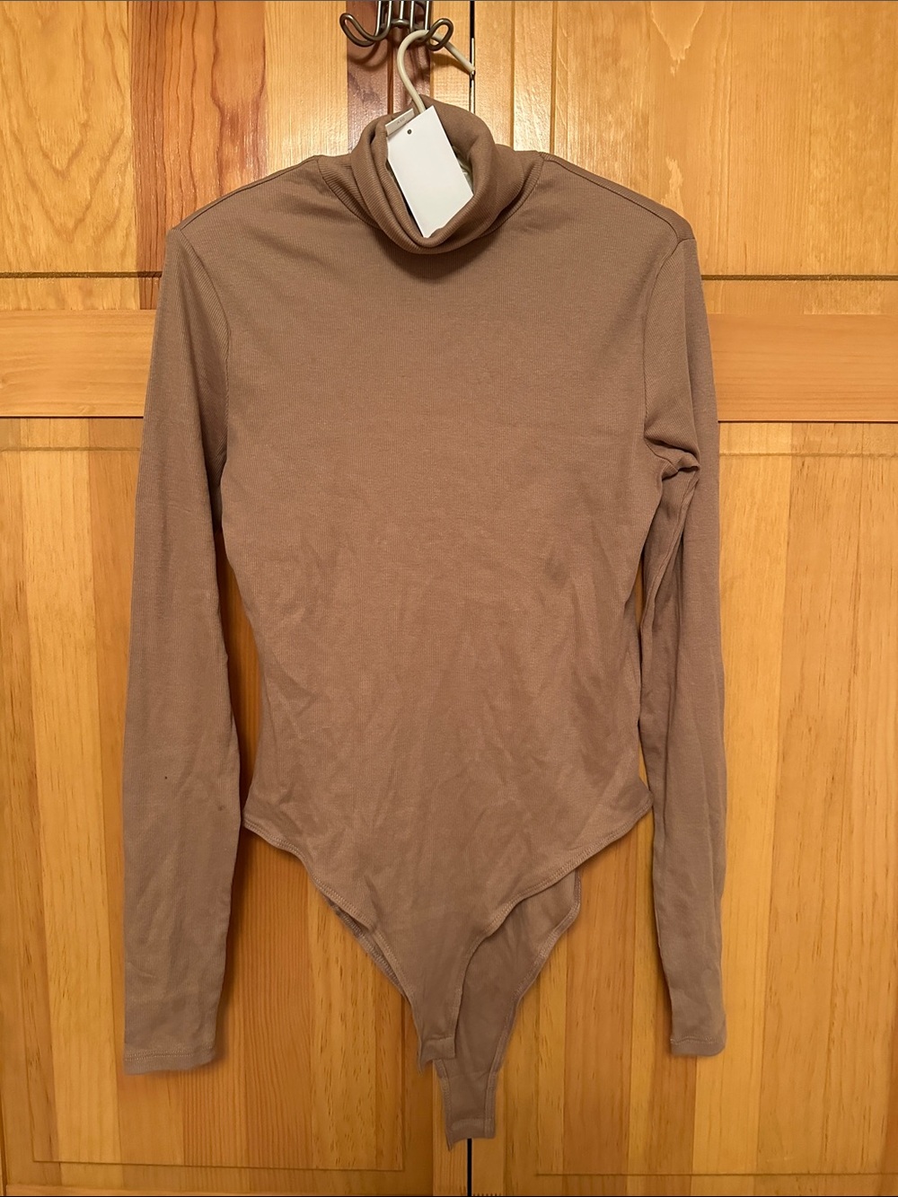 H&M Taupe Turtleneck Long Sleeve Bodysuit